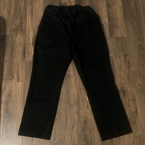 Maternity Black High-Waisted Work Pants – Stretch Comfort | L